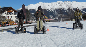 Elektrisch Skifahren mit Segways